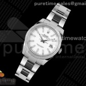 NTF공장 롤렉스 데이저스트 41 스틸 화이트다이얼 플루티드베젤 오이스터브레이슬릿 DateJust 41 126334 NTF 1:1 Best Edition 904L Steel White Stick Dial on Oyster Bracelet VR3235
