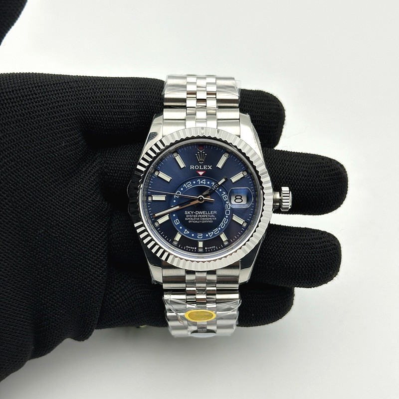 ZF공장 롤렉스 스카이드웰러 스틸 블루다이얼 브레이슬릿 Sky-Dweller 326934 904L SS ZF 1:1 Best Edition Blue Dial on SS Jubilee Bracelet A2824