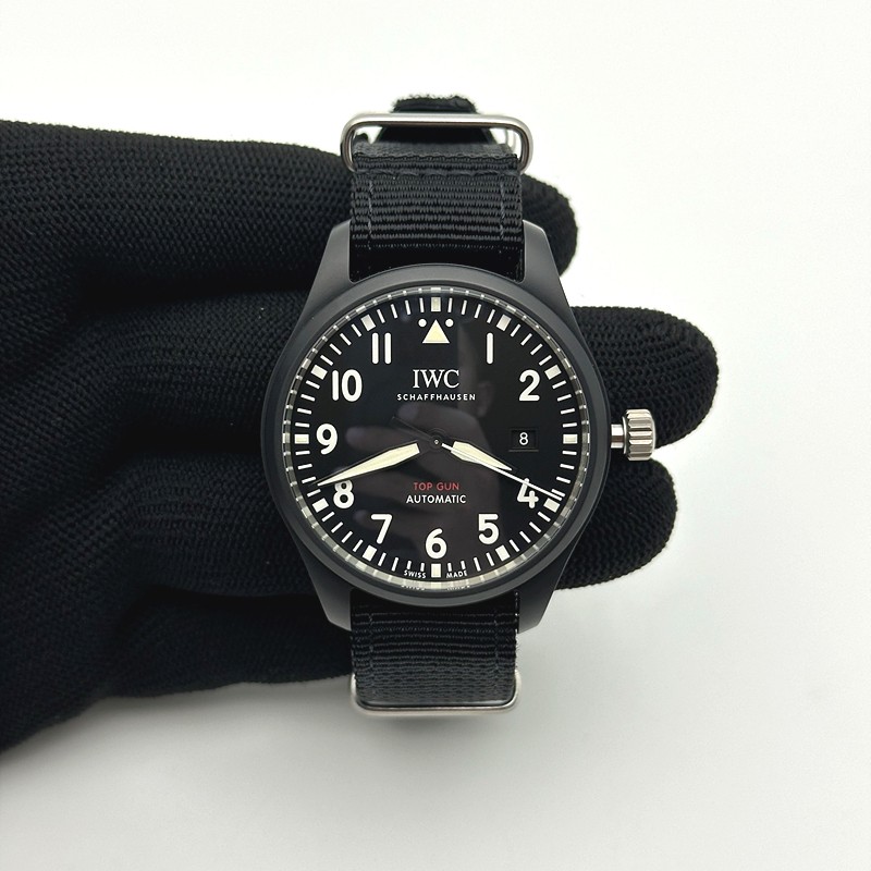 M+F공장 IWC 탑건 세라믹 블랙다이얼 블랙나일론스트랩 Top Gun IW326901 Ceramic Black Dial on Black Nylon Strap A2892