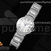 AF공장 까르띠에 발롱블루 36mm 화이트다이얼 브레이슬릿 Ballon Bleu 36mm AF 1:1 Best Edition White Dial on SS Bracelet NH05B