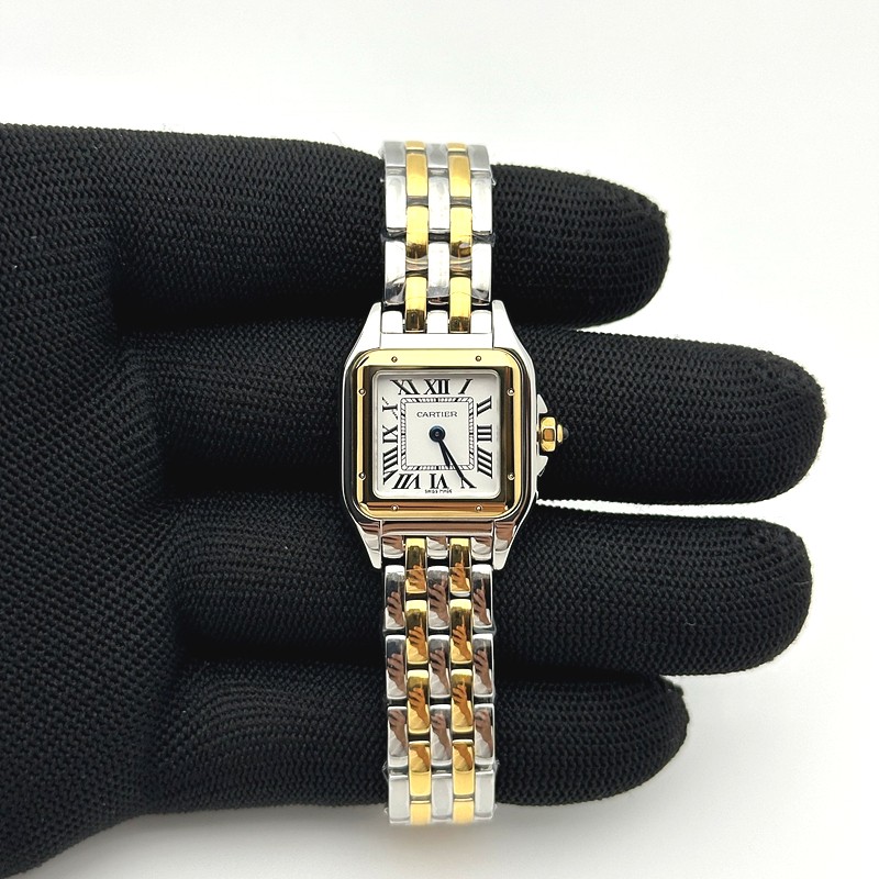 BV공장 까르띠에 팬더 22 옐로우골드콤비 화이트다이얼 브레이슬릿 Panthère 22mm BVF 1:1 Best Edition SS/YG White Dial on SS/YG Bracelet Ronda Quartz