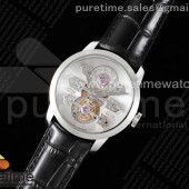 JB공장 지라드페리고 브릿지 투어빌론 스틸 실버다이얼 가죽스트랩 GP Bridges 44mm Tourbillon SS JBF Best Edition Silver Dial on Black Leather Strap