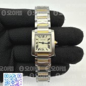 K11공장 까르띠에 탱크 프랑세즈 레이디즈 20.3 옐로우골드콤비 브레이슬릿 Tank Francaise Ladies 20.3mm SS White Dial on SS/YG Bracelet Ronda Quartz