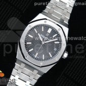 OM공장 오데마피게 로얄오크 41MM 블랙다이얼 브레이슬릿 Royal Oak 41mm 15500 SS Black Textured Dial on SS Bracelet MIYOTA 9015