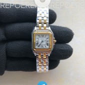 K11공장 까르띠에 팬더 레이디즈 22 옐로우골드콤비 화이트다이얼 브레이슬릿 Panthère Secrete Ladies 22mm SS/YG White Dial on SS/YG Bracelet Ronda Quartz