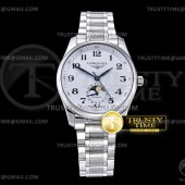GS공장 마스터 문페이즈 화이트다이얼 Longines Master Moonphase SS/SS Wht/Num GSF A899
