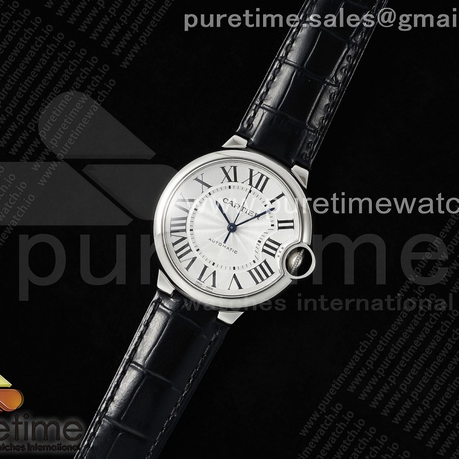 AF공장 까르띠에 발롱블루 36mm 화이트다이얼 블랙스트랩 Ballon Bleu 36mm AF 1:1 Best Edition White Dial on Black Leather Strap NH05B