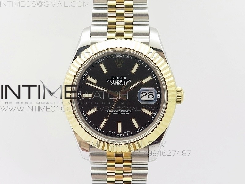 BP공장 롤렉스 데이저스트2 옐로우골드콤비 블랙다이얼 바인덱스 Rolex DateJust2 SS&YG Black Dial Bar Index 신형브레스렛