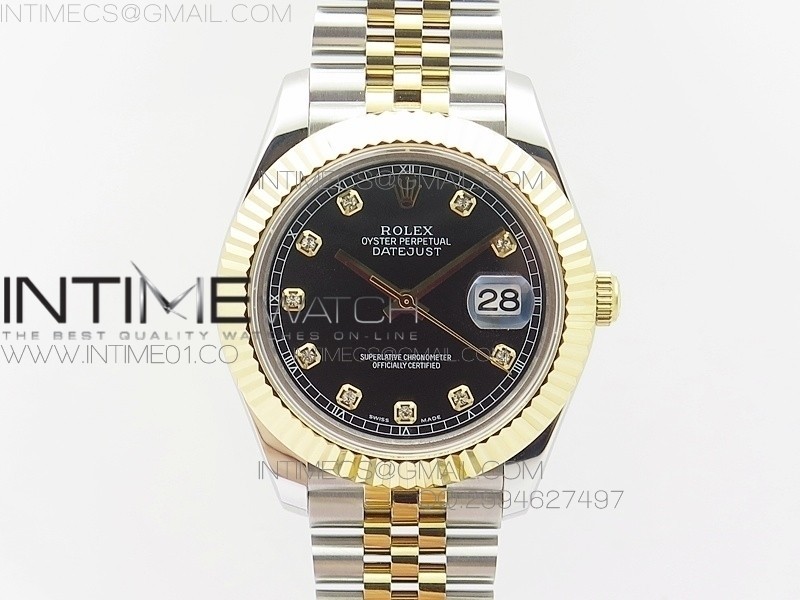 BP공장 롤렉스 데이저스트2 옐로우골드콤비 블랙다이얼 텐포인트인덱스 Rolex DateJust2 SS&YG Black Dial 10Point Index 신형브레스렛