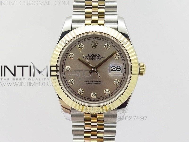 BP공장 롤렉스 데이저스트2 옐로우골드콤비 연갈색다이얼 텐포인트인덱스 Rolex DateJust2 SS&YG Light Brown Dial 10Point Index 신형브레스렛