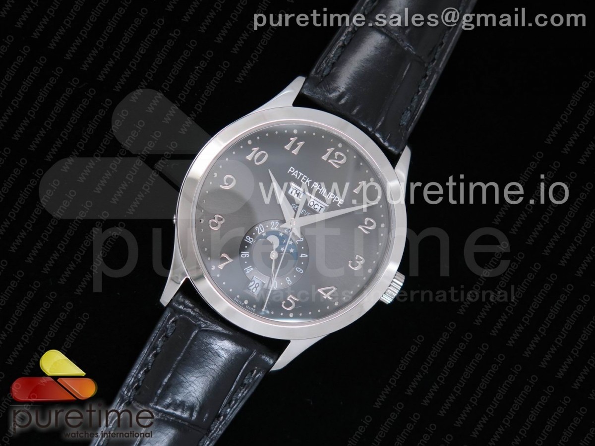 KM공장 파텍필립 컴플리케이션 5396G 그레이다이얼 블랙가죽스트랩 Complications 5396G Gray Dial on Black Leather Strap A324