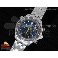 ac공장 오메가 씨마스터 300M 블랙 세라믹베젤 블랙다이얼 옐로우이너베젤 브레이슬릿 Seamaster 300m Chrono Black Ceramic Bezel Black Dial Yellow Inner Bezel on SS Bracelet A7750