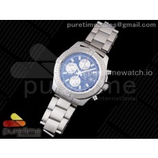 OX공장 브라이틀링 어벤져 크로노 블루다이얼 브레이슬릿 Avenger Chronograph 43mm SS Blue Dial on SS Bracelet A7750