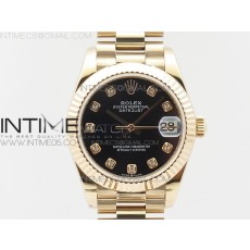 BP공장 롤렉스 데이저스트 31 로즈골드금통 블랙다이얼 브레이슬릿2813 Datejust 31mm 278275 RG Black Crystal Markers Dial on RG President Bracelet