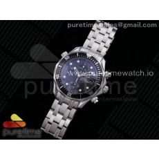 무명공장 오메가 씨마스터 블랙다이얼 브레이슬릿 Seamaster Professional 300M Chronograph SS Black Dial on SS Bracelet A7750