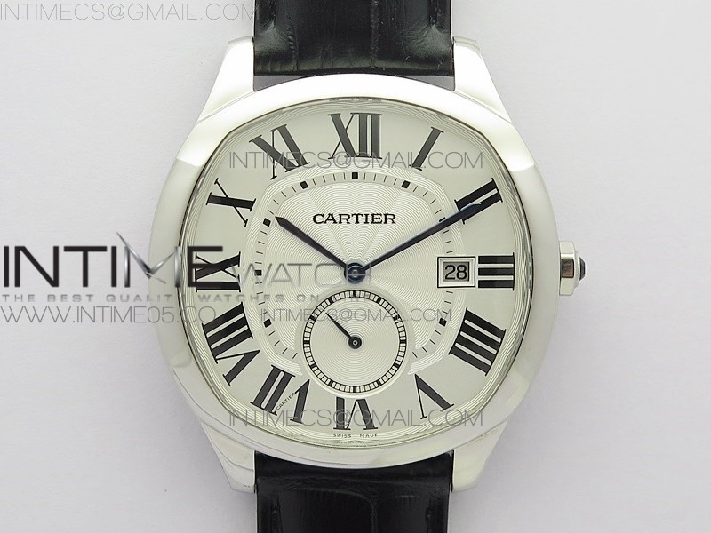 GS공장 V2 드라이브 화이트다이얼 가죽스트랩 Drive de SS GSF 1:1 Best Edition White Textured Dial on Black Leather Strap A23J to 1904-PS MC V2