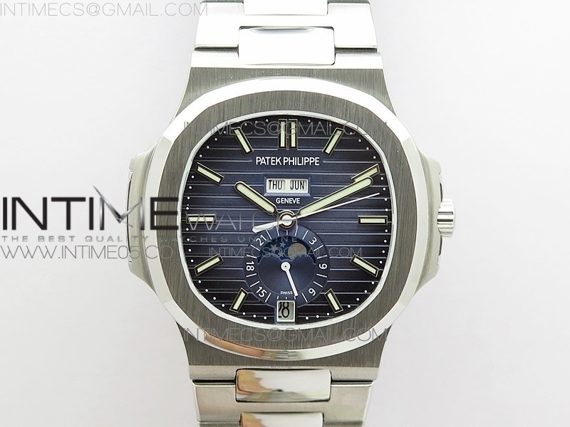 V9공장 노틸러스 애뉴얼캘린더 블루다이얼 Nautilus 5726 V9F Best Edition Blue Dial Working Annual Calendar SS BRACELET A.324