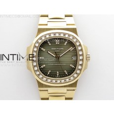 PP공장 V4 노틸러스 로골 그레이다이얼 Nautilus 5711/1R T Crystal Bezel PPF V4 1:1 Best Edition Brown Textured Dial on RG Bracelet 324CS (Free box) PPF공장