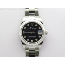 BP공장 롤렉스 데이저스트 31 블랙다이얼 2813무브 21600진동 Datejust 31mm 278273 SS BP Best Edition Black Crystal Markers Dial on Oyster Bracelet