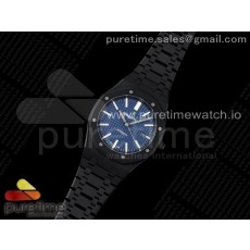 ZF공장 오데마피게 로얄오크 15400 DLC 블루다이얼 Royal Oak 41mm 15400 DLC ZF 1:1 Best Edition Blue Textured Dial on DLC Bracelet A3120 (Free Box)