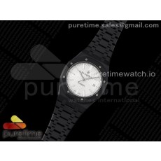 ZF공장 오데마피게 로얄오크 15400 DLC 화이트다이얼 Royal Oak 41mm 15400 DLC ZF 1:1 Best Edition White Textured Dial on DLC Bracelet A3120