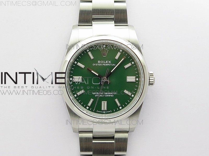 BP공장 롤렉스 오이스터퍼페츄얼 36미리 그린다이얼 2813 Oyster Perpetual 36mm 126000 BP Best Edition Green Dial on SS Bracelet