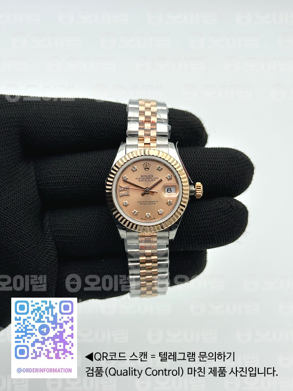 GM공장 롤렉스 레이디 데이저스트 28 로즈골드콤비 핑크다이얼 별다이아몬드인덱스 주빌레브레이슬릿 DJ Ladies 28mm Jub Flt 904L RG/SS RG/S-Dia GMF A2671
