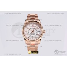 JW공장 롤렉스 스카이드웰러 로즈골드금통 화이트다이얼 브레이슬릿 Skydweller 326935 RG/RG White JWF Asian 23J