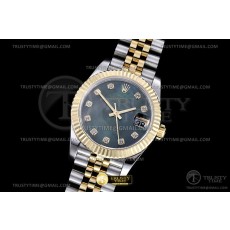 BP공장 롤렉스 레이디 데이저스트 31 옐로우골드콤비 블랙자개다이얼 다이아몬드인덱스 주빌레브레이슬릿 DJ Midsize 31mm Jub Flt YG/SS M-Blk/Dia BPF A2824