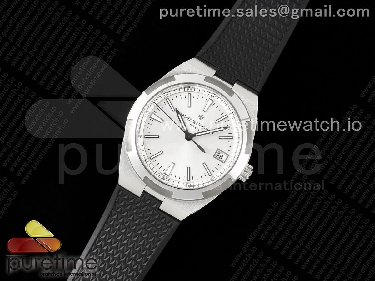 ZF공장 바쉐론콘스탄틴 오버시즈 4500V 스틸 화이트다이얼 러버스트랩 Overseas 4500V SS ZF 1:1 Best Edition Silver Dial on Black Rubber Strap A5100