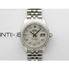 APS공장 롤렉스 레이디 데이저스트 28 스틸 다이아몬드베젤 화이트자개다이아몬드다이얼 플루티드베젤 쥬빌레브레이슬릿 Datejust 28mm 279179 SS/Crystals APSF Best Edition White MOP Dial Crystals Markers on SS Jubilee Bracelet NH05