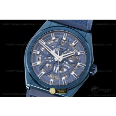 LF공장 제니스 데피 클래식 스켈레톤 PVD블루 블루다이얼 블루러버스트랩 ZEN048D - Defy Classic Skeleton Blue PVD/RU Blue Ske LF V2 A2892