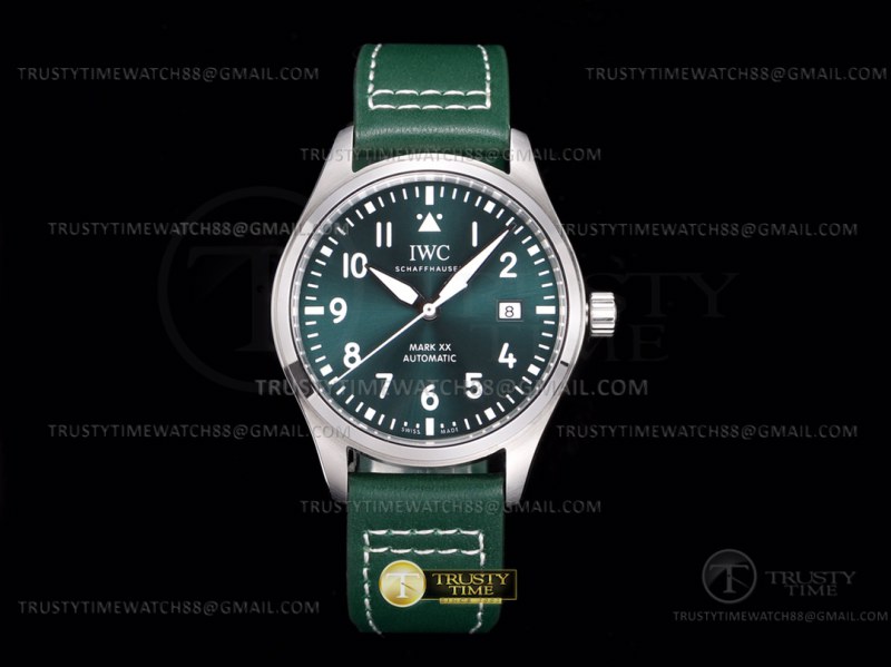 AO공장 IWC 마크20 스틸 그린다이얼 그린가죽스트랩 Mark XX IWC328201 SS/LE Green AOF Asia 2824