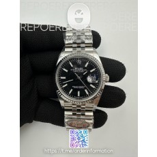 Clean공장 롤렉스 데이저스트 36 스틸 블랙다이얼 플루티드베젤 쥬빌레브레이슬릿 DateJust 36 126234 Clean 1:1 Best Edition 904L Steel Black Stick Dial on Jubilee Bracelet VR3235 클린공장