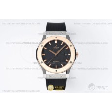 JJ+공장 위블로 클래식퓨전 42mm 로즈골드콤비 블랙다이얼 러버스트랩 Classic Fusion Bang 42mm SS/RG/RU Black JJ+F A1110  (제이제이플러스)