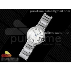 AF공장 까르띠에 발롱블루 36mm 화이트다이얼 다이아몬드베젤 브레이슬릿Ballon Bleu 36mm AF 1:1 Best Edition White Dial 1 Line Diamonds Bezel on SS Bracelet NH05B