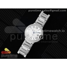AF공장 까르띠에 발롱블루 36mm 화이트다이얼 2라인 다이아몬드베젤 브레이슬릿 Ballon Bleu 36mm AF 1:1 Best Edition White Dial 2 Line Diamonds Bezel on SS Bracelet NH05B
