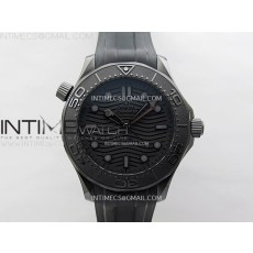 VS공장 오메가 씨마스터 300M 블랙세라믹 블랙다이얼 블랙러버스트랩 Seamaster 300m 43.5mm Black Ceramic VSF 1:1 Best Edition Black Dial on Black Rubber Strap A8806