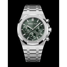 APS공장 오데마피게 로얄오크 크로노그래프 스틸 그린다이얼 브레이슬릿 Royal Oak Chrono 26240 SS APSF 1:1 Best Edition Green Dial on SS Bracelet SA4401 Super Clone