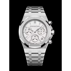 APS공장 오데마피게 로얄오크 크로노그래프 스틸 화이트다이얼 브레이슬릿 Royal Oak Chrono 26240 SS APSF 1:1 Best Edition Silver Dial on SS Bracelet SA4401 Super Clone