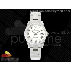 AR공장 롤렉스 레이디 데이저스트 31 화이트다이얼 로만인덱스 다이아몬드베젤 오이스터브레이슬릿 DateJust 31 SS ARF 1:1 Best Edition White Roman Dial Diamonds Bezel on Oyster Bracelet ETA2688