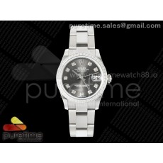 AR공장 롤렉스 레이디 데이저스트 31 그레이다이얼 텐포인트 다이아몬드베젤 오이스터브레이슬릿 10P DateJust 31 SS ARF 1:1 Best Edition Gray Diamonds Dial Diamonds Bezel on Oyster Bracelet ETA2688