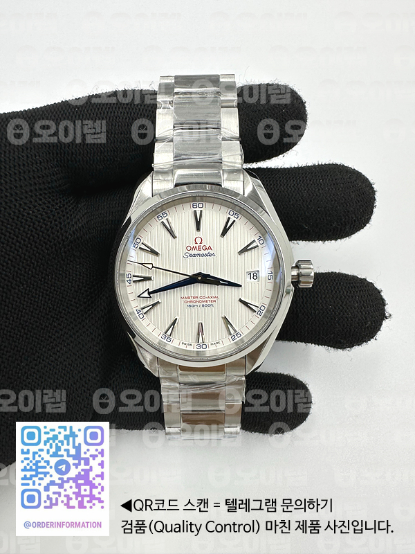 VS공장 오메가 아쿠아테라 150M 골프에디션 화이트다이얼 브레이슬릿