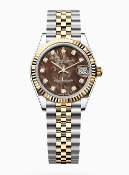 AR공장 롤렉스 레이디 데이저스트 31 옐로우골드콤비 브라운자개다이얼 텐포인트 쥬빌레브레이슬릿 10p