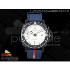 VS공장 파네라이 PAM1543 서머시블 화이트다이얼 블루나일론스트랩 PAM1543 Submersible VSF 1:1 Best Edition White Dial on Blue Nylon/Rubber Strap P900