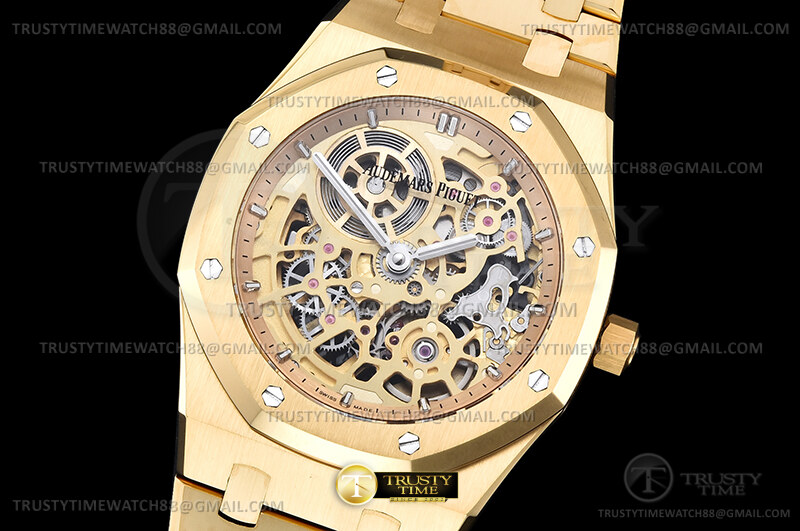 ZF공장 오데마피게 로얄오크 16204 옐로우골드금통 엑스트라씬 오픈워크 스켈레톤다이얼 브레이슬릿 Royal Oak Jumbo Extra Thin 16204 YG/YG Skele Z A7124