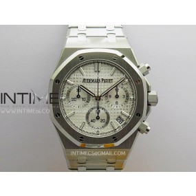[2025.12UP] ZF공장 오데마피게 로얄오크 크로노그래프 26240 스틸 화이트다이얼 브레이슬릿 Royal Oak Chrono 26240 SS ZF 1:1 Best Edition Silver Dial On SS Bracelet Super Clone DD4401