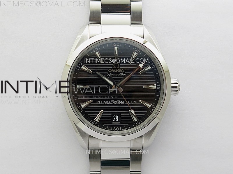 N1공장 오메가 씨마스터 아쿠아테라 150m 블랙다이얼 브레이슬릿 Aqua Terra 150M Master Chronometers N1F Best Edition Black Textured Dial on SS Bracelet A8900