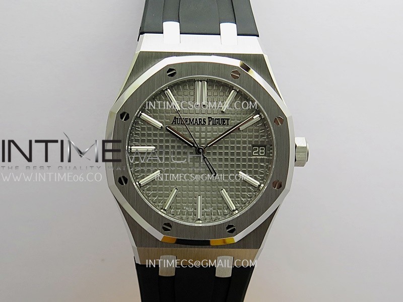 [26.01 UP] DD공장 오데마피게 로얄오크 15510 그레이다이얼 러버스트랩 Royal Oak 41mm 15510 SS DDF 1:1 Best Edition Gray Dial On Black Rubber Strap Super Clone DD4302