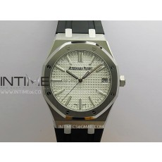 [26.01 UP] DD공장 오데마피게 로얄오크 15510 화이트다이얼 러버스트랩 Royal Oak 41mm 15510 SS DDF 1:1 Best Edition Silver Dial On Black Rubber Strap Super Clone DD4302